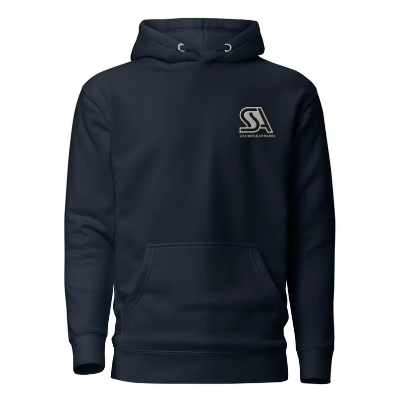 SOSIMPLEAPPAREL LOGO EMBROIDERED HOODIE 